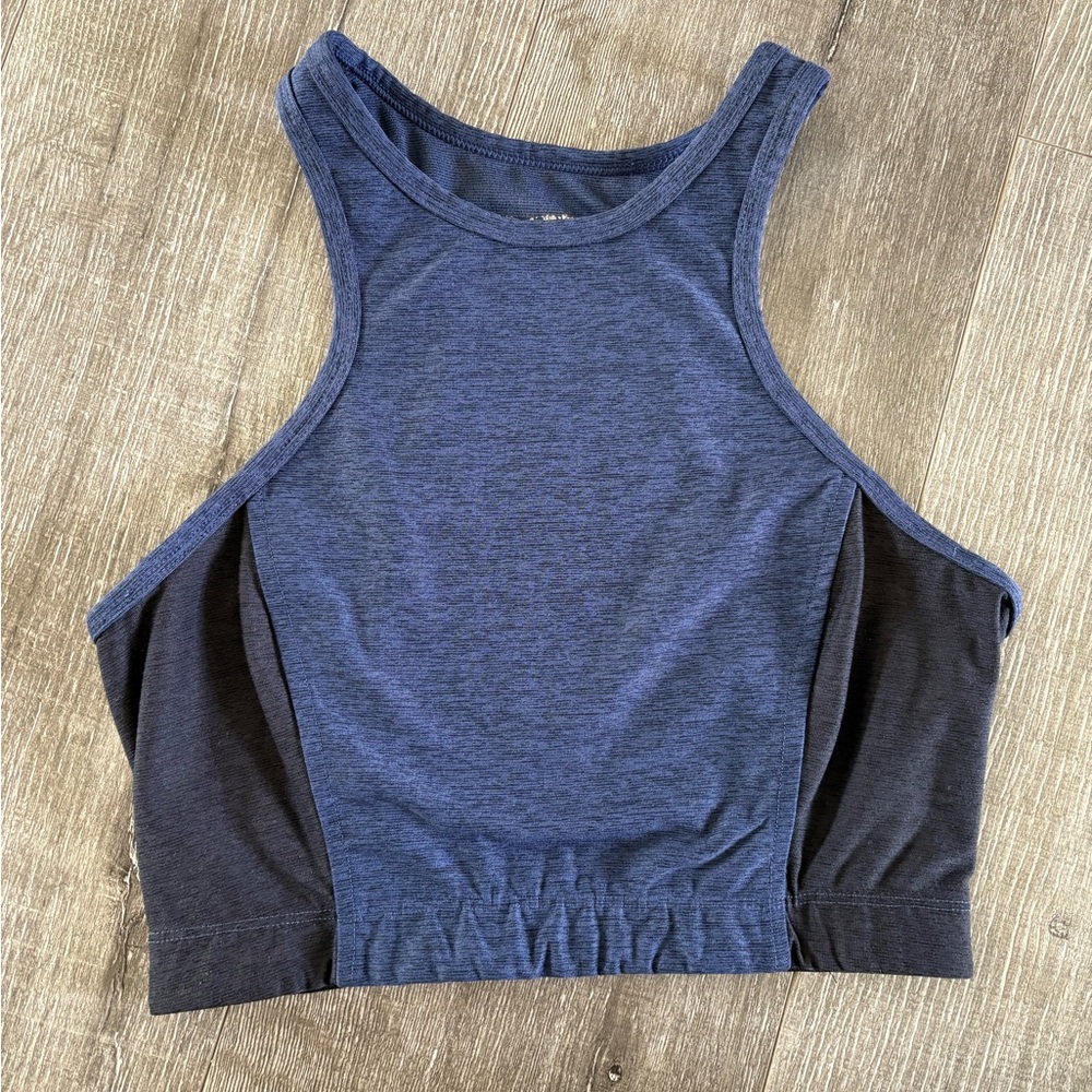 Outdoor Voices Navy Blue Athena Crop Top